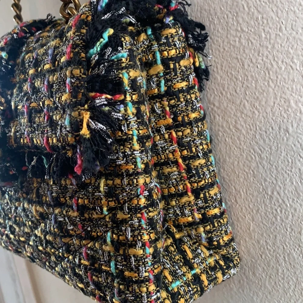 Kurt Geiger London Kensington Mayfair Tweed Shoulder Bag - Picture 6 of 11